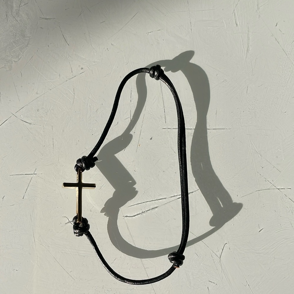 Drawstring Cross bracelet